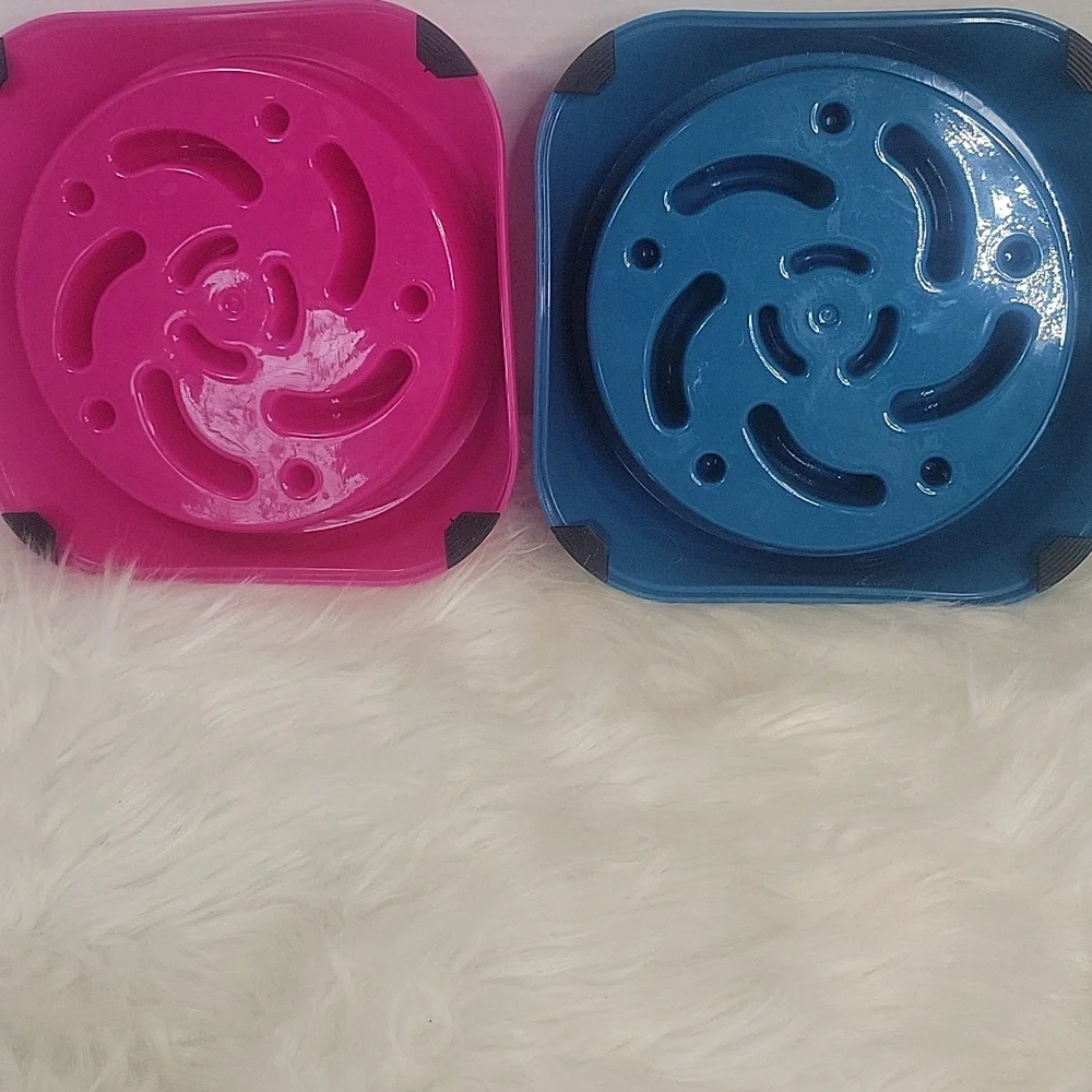 Slow Feeder Dog Bowl - Pink and Blue Set‎ of 2